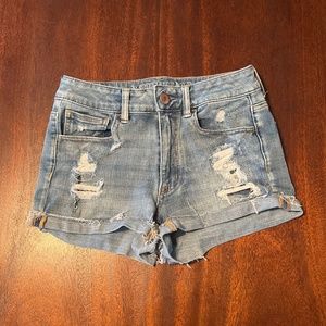American Eagle High Rise Denim Shorts